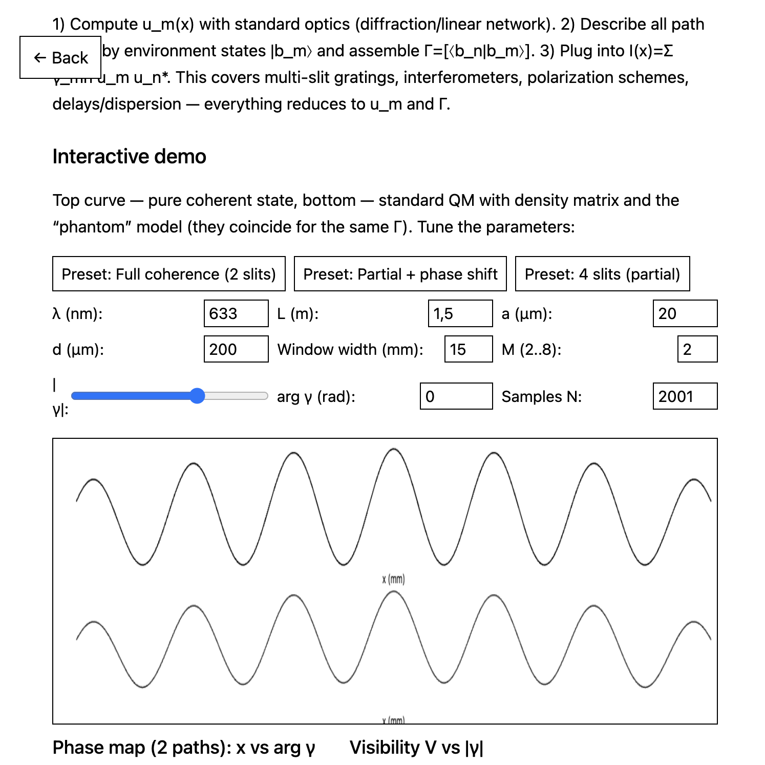 Science project screenshot